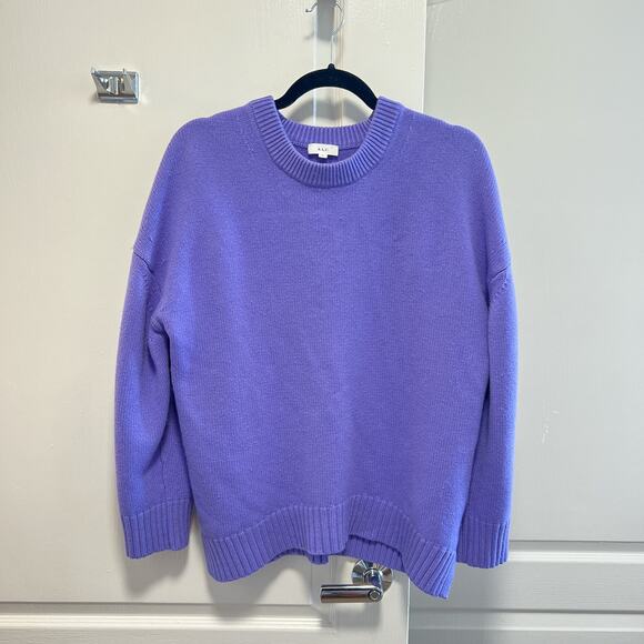 A.L.C. Ayden Purple Wool Cashmere Sweater Size S - Picture 3 of 10